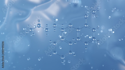 Fototapeta Naklejka Na Ścianę i Meble -  nisoxetine molecular structure, 3d model molecule, antidepressant structural chemical formula view from a microscope