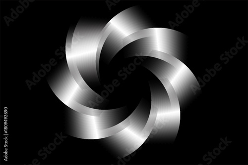 White metal circle frames 3d vector realistic illustration. First, second and third place medals or buttons isolated on black background. Certified. Quality blank, eps 10