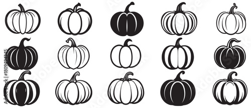 Pumpkin natural icon vegetable organic vector design.