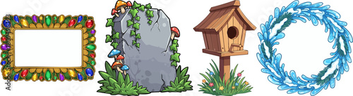 Whimsical Decorative Elements Collection for Design