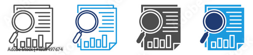 data tracking icon set with multiple style