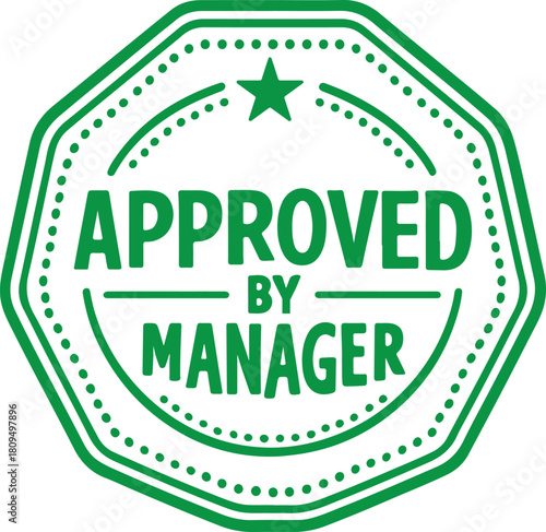 Approved by Manager Stamp Vector Ai Generated