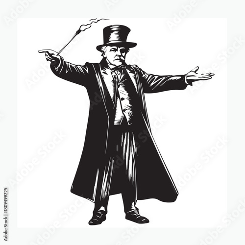magician with a magic wand