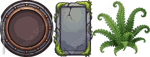 Fantasy game UI elements