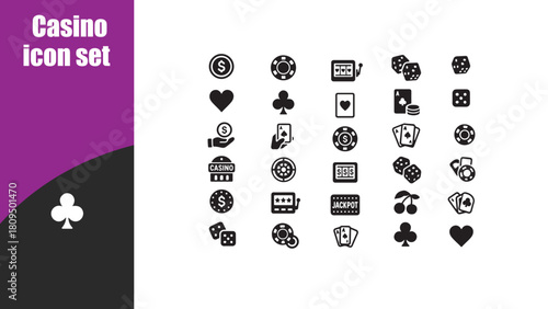 Casino icon set