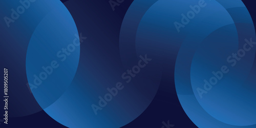 Dark blue abstract background with overlapping glowing blue circles. Modern minimalist background concept for covers, brochures, presentations, certificates, and websites.