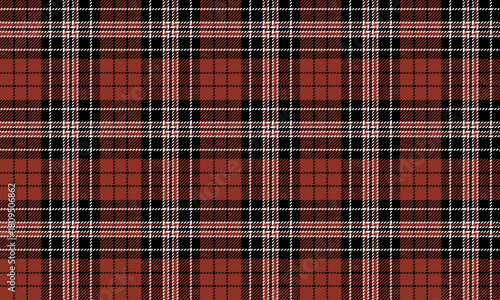 Seamless plaid pattern, orange, black, white, for designing clothes, skirts, pants, dresses, aprons, blankets that are distinctive and unique.