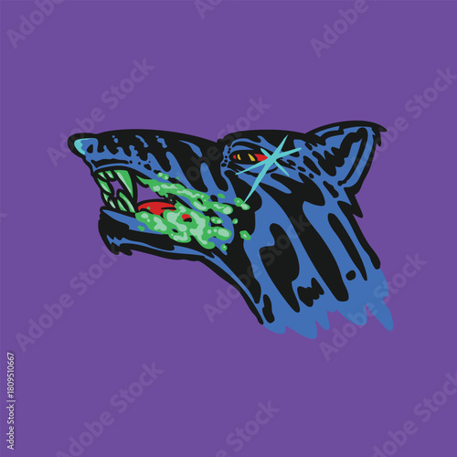 mutant toxic dog graphic design for cool streetwear brand