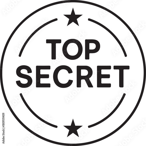 Top Secret Stamp Vector  Ai Generated