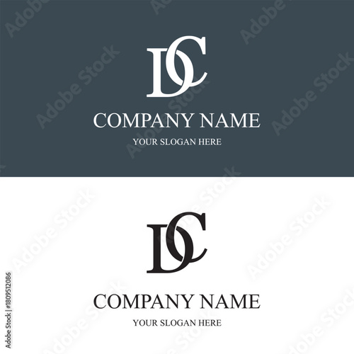 dc logo initial letter luxury royal logo. template symbol. modern golden luxury logo.
