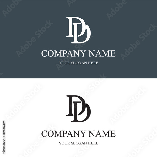 dd logo initial letter luxury royal logo. template symbol.