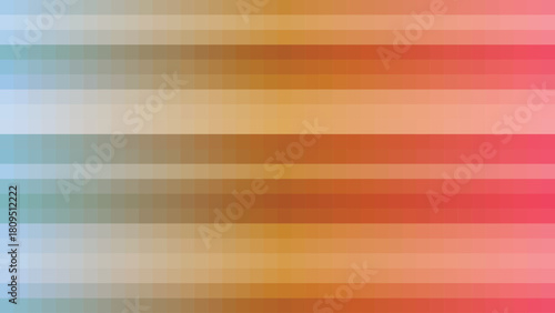 Horizontal gradient stripes in blue green tan orange and pink