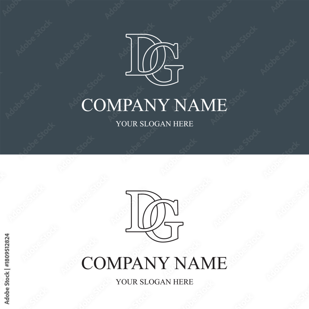 Fototapeta premium dg logo initial letter luxury royal logo. template symbol. modern golden luxury logo. abstract monogram vector letter mark brand fashion.