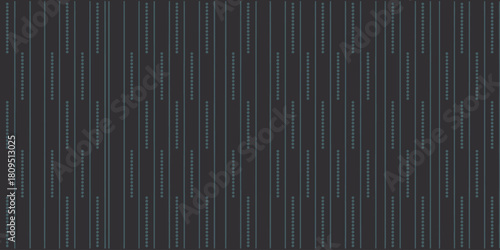 A dark gray background with vertical lines and small text segments scattered throughout the image space