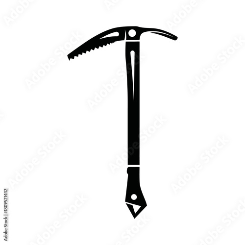 Ice axe climbing gear mountain isolated on white background, Vector, illustration