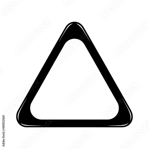 Billiard triangle rack outline isolated on white background, Vector, illustration