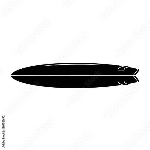 Surfboard flat vector icon design isolated on white background, Vector, illustration