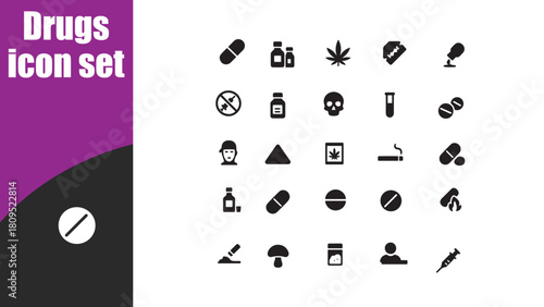 Drugs  icon set