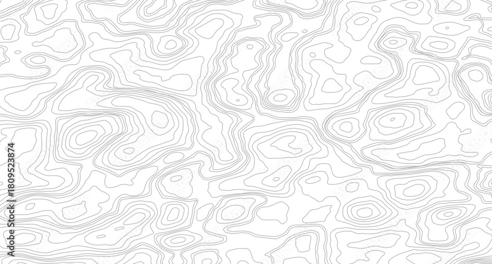 Obraz premium Topographic Map Seamless Pattern. Topography map background. Vector geographic contour map.