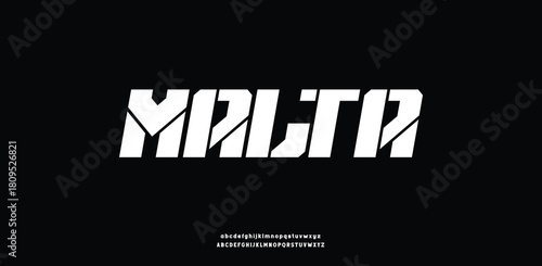 Vector Gourmet Advertisement Modern Cuisine. Elegant Pure White Font. Typography Minimal Alphabet Letters and Numbers set