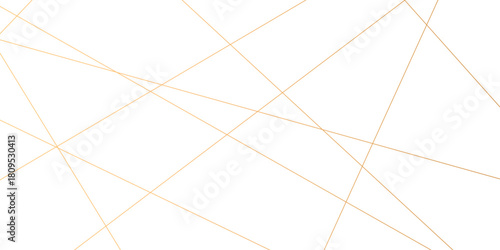 Abstract gold lines on transparent background. random chaotic lines abstract geometric patterns of modern design. geometric design created using light colorful digital net web line technology.