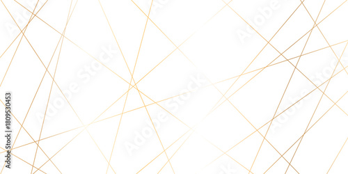 Abstract gold lines on transparent background. random chaotic lines abstract geometric patterns of modern design. geometric design created using light colorful digital net web line technology.