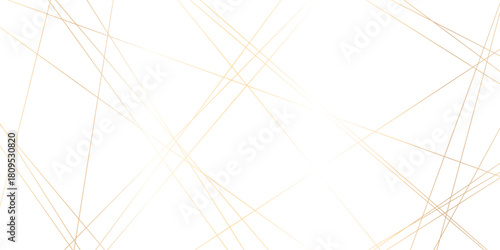 Abstract gold lines on transparent background. random chaotic lines abstract geometric patterns of modern design. geometric design created using light colorful digital net web line technology.