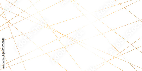 Abstract gold lines on transparent background. random chaotic lines abstract geometric patterns of modern design. geometric design created using light colorful digital net web line technology.