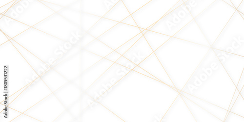 Abstract gold lines on transparent background. random chaotic lines abstract geometric patterns of modern design. geometric design created using light colorful digital net web line technology.