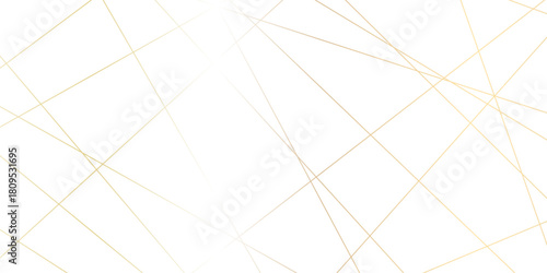 Abstract gold lines on transparent background. random chaotic lines abstract geometric patterns of modern design. geometric design created using light colorful digital net web line technology.