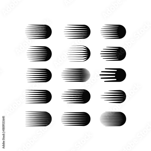 Abstract speed lines and motion trails representing fast movement and velocity