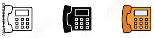 Telephone icon vector. office signage and digital interfaces symbol. vector illustration.