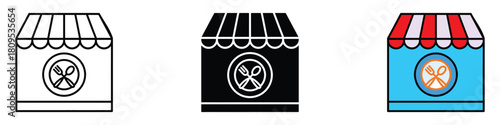 Canteen icon vector. cafe, dining establishment symbol. vector illustration.