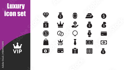 luxury icon set