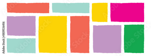 Crayon colorful grunge rectangles and squares with rough edges icon vector. Childish text boxes, empty speech bubbles, doodle geometric shape symbol. vector illustration.