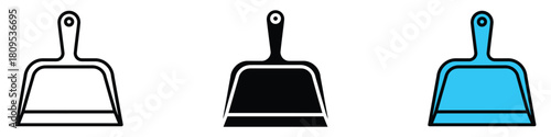 Dust pan icon vector. cleaning and tidying symbol. vector illustration.