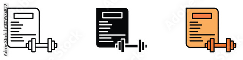 Fitness plan icon vector. personalized plan and dedication, track progress symbol. vector illustration.