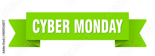 cyber monday ribbon isolated on transparent background. cyber monday ribbon