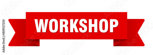 workshop ribbon isolated on transparent background. workshop ribbon