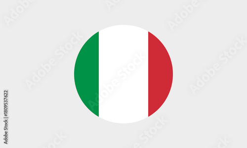 Flagge Italien – Professionelles rundes Icon mit korrekter Farbdarstellung