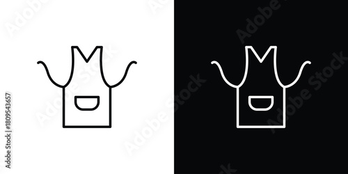 Apron icon eps. thin, line, outline and stroke style set