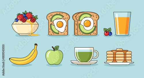 Camping gear icons: tent, fire, backpack, sleeping bag, compass, map, thermos, flashlight, axe, chair, table, stove.