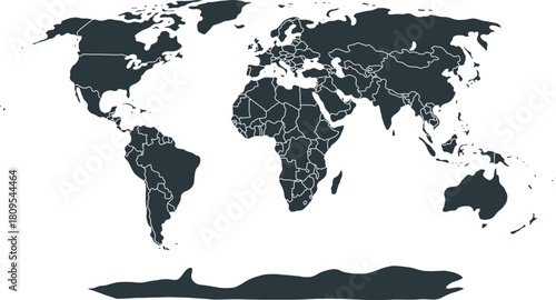 high quality world map vector illusration. world map vector illustration