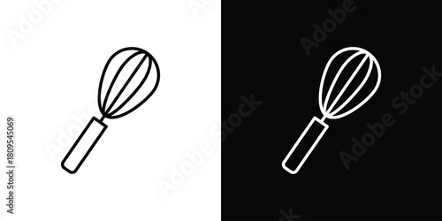 Beater icon eps. thin, line, outline and stroke style set