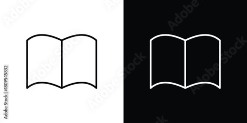 Book icon eps. thin, line, outline and stroke style set