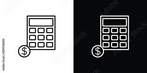 Budget icon eps. thin, line, outline and stroke style set