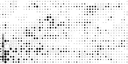 Vector panorama drafting paper. Graphic regular dots grid background. Panorama paper sheet for web design.