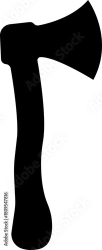 Axe Icon of Battle Axe, Hatchet, and War Tool Symbols, Black Flat Vector Medieval Weapon, Lumberjack Tool, and Combat Armory Design for Graphic Use
