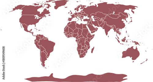 high quality world map vector illusration. world map vector illustration