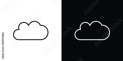 Cloud icon eps. thin, line, outline and stroke style set